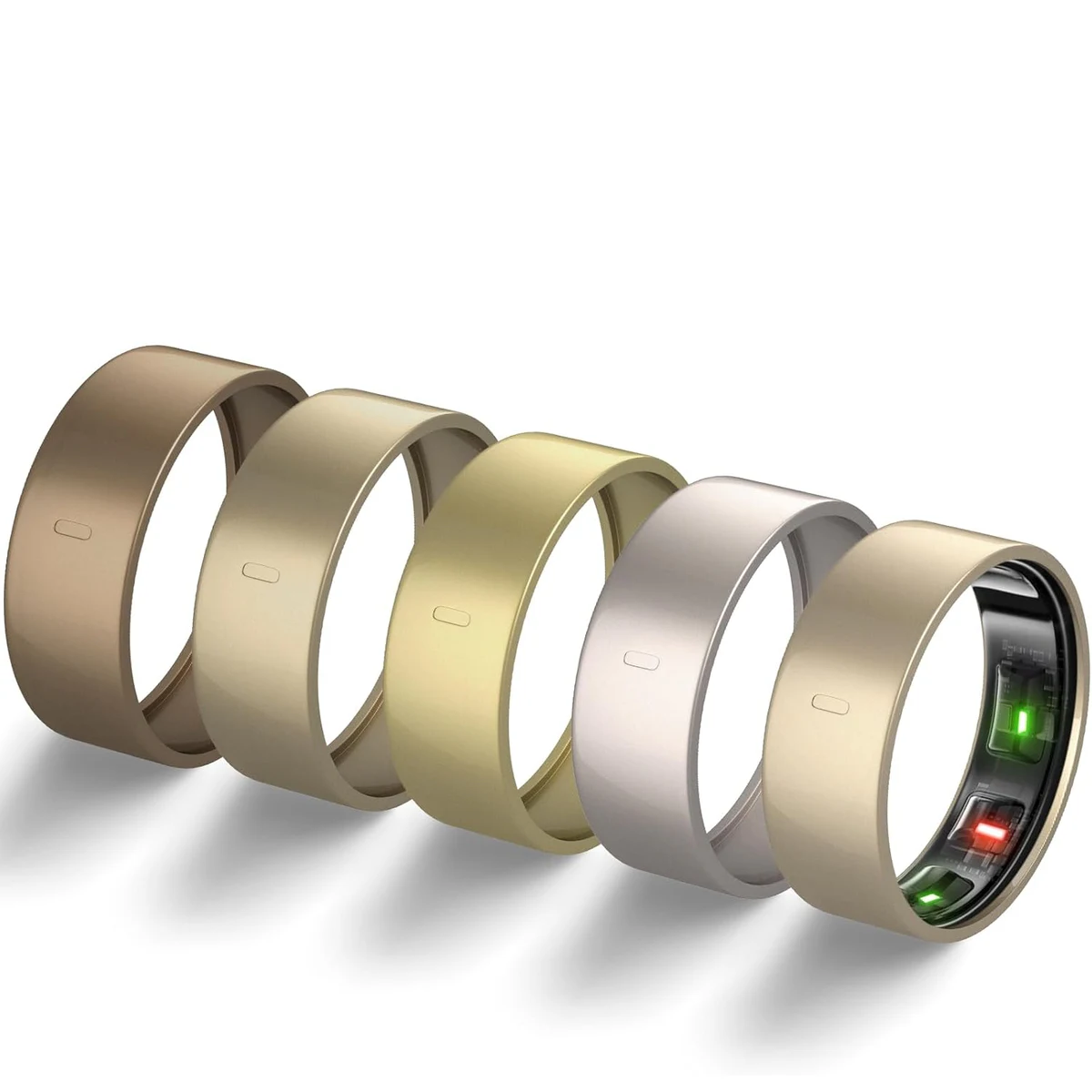 Five champagne, gold, and neutral-tone Sylacor TPU covers
