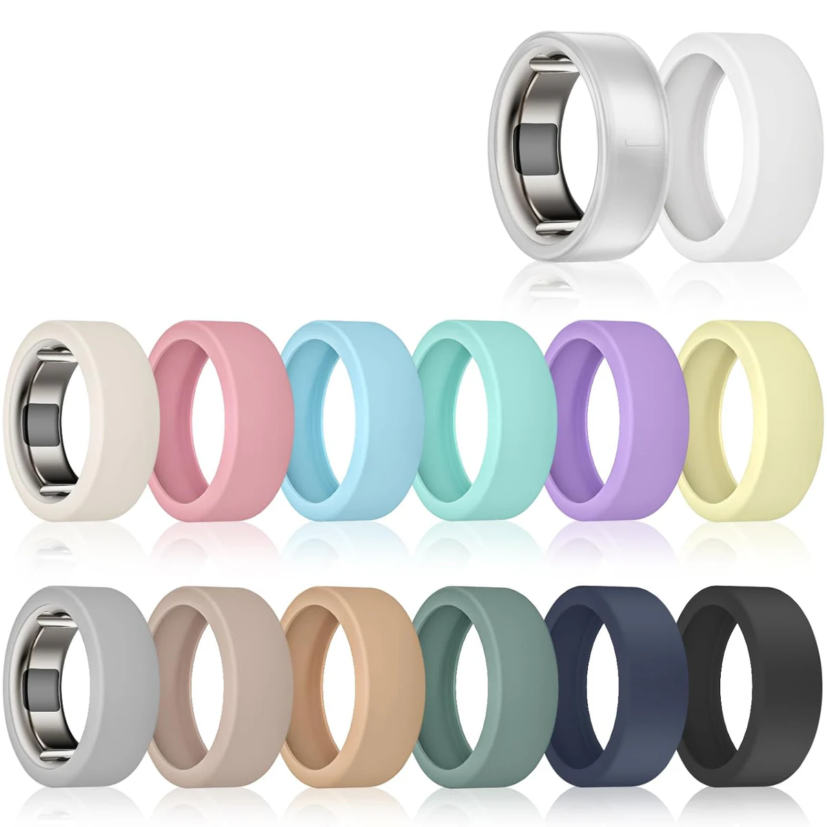 Fourteen neutral, dark, and pastel Sylacor silicone covers