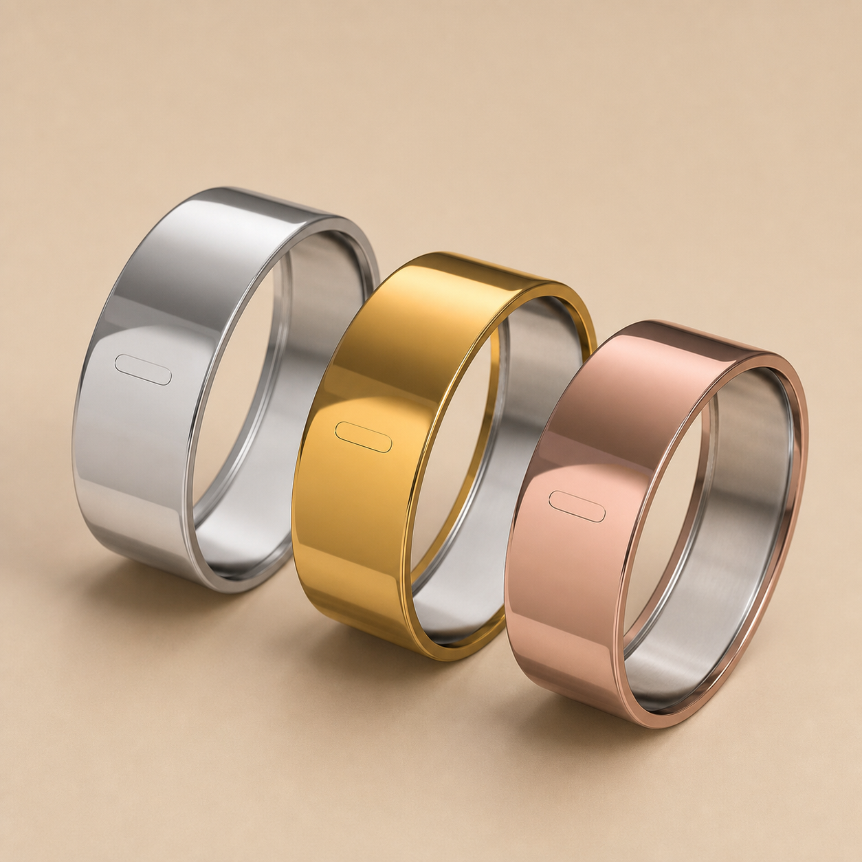 Silver, gold and rose gold Sylacor ultra-thin TPU ring covers